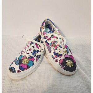 VANS Authentic Off The Wall Era Create Ur Color Shoes Painted Floral Wmn 6.5 New